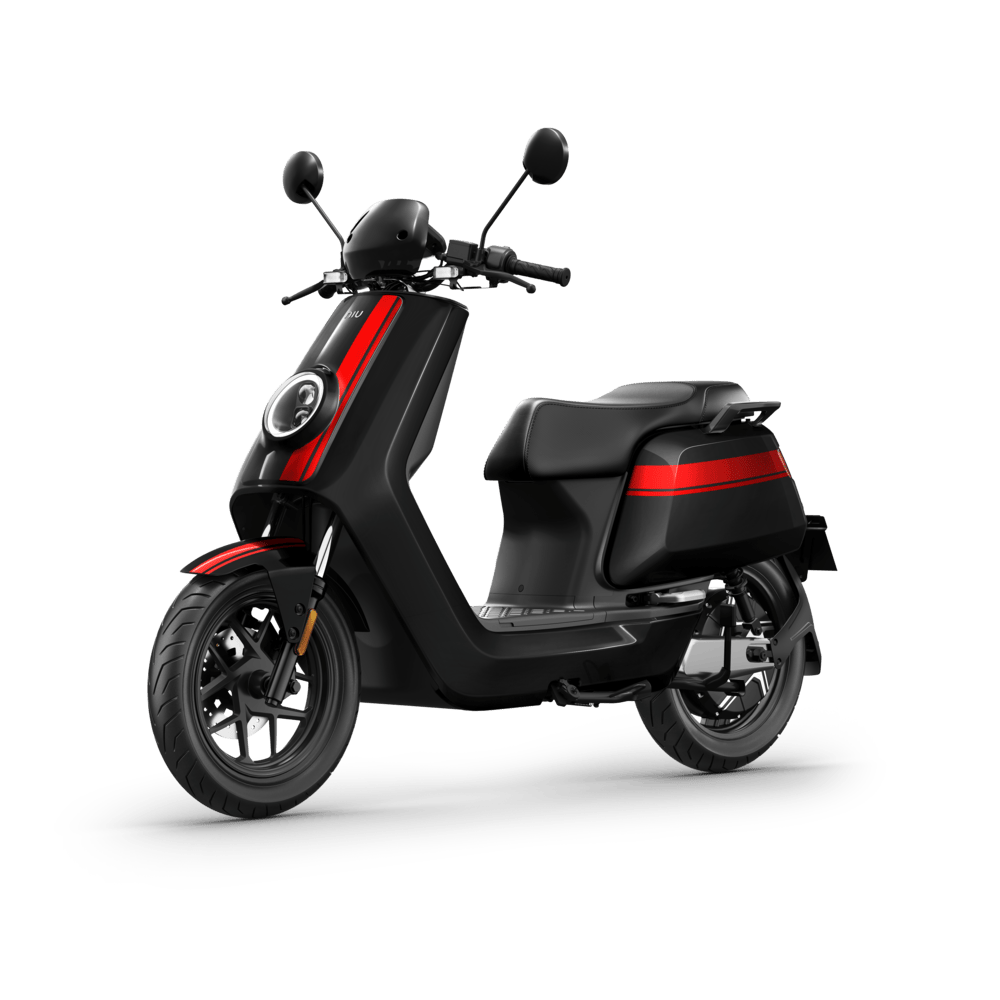 Scooter électrique NIU NQI GTS noir avec bandes rouges