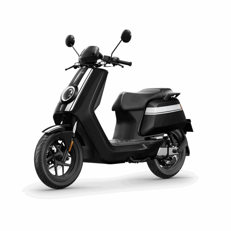 Scooter électrique NIU NQI GTS noir avec bandes blanches