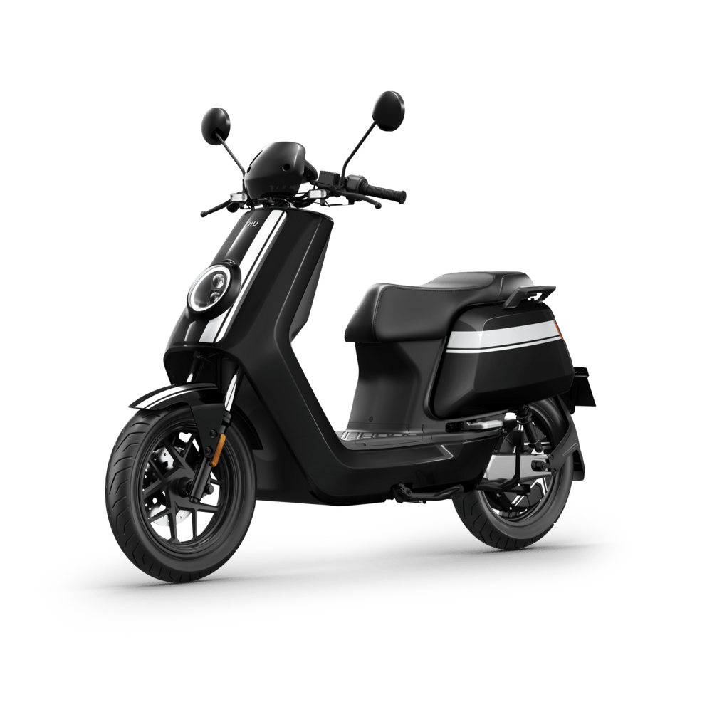 Scooter électrique NIU NQI GTS noir avec bandes blanches