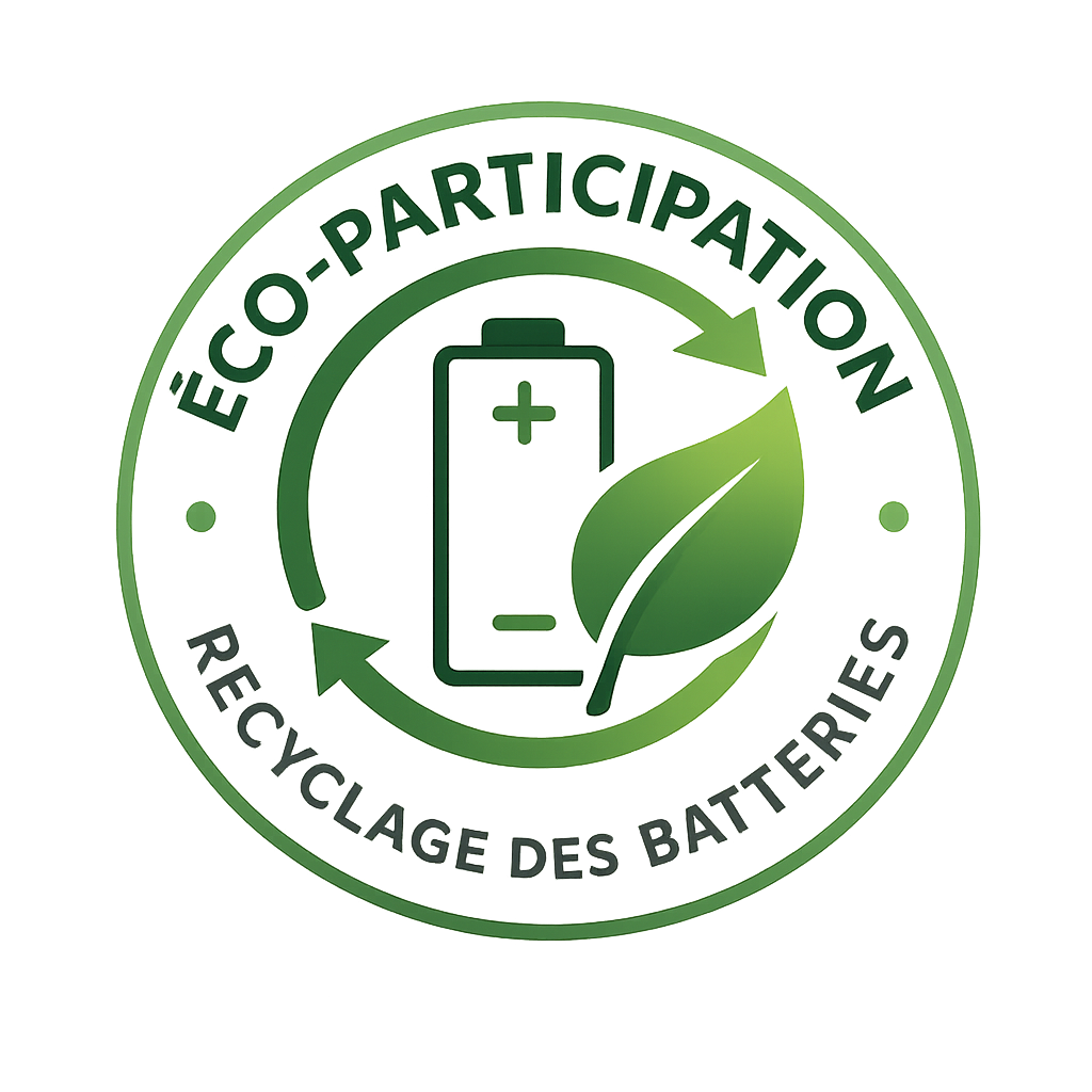 logo eco-participation et recyclage des batteries Logo eco participation et recyclage des batteries
